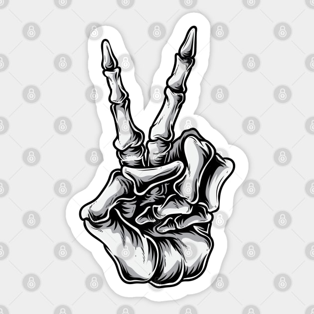 Dead Peace Sign Sticker by Shawnsonart